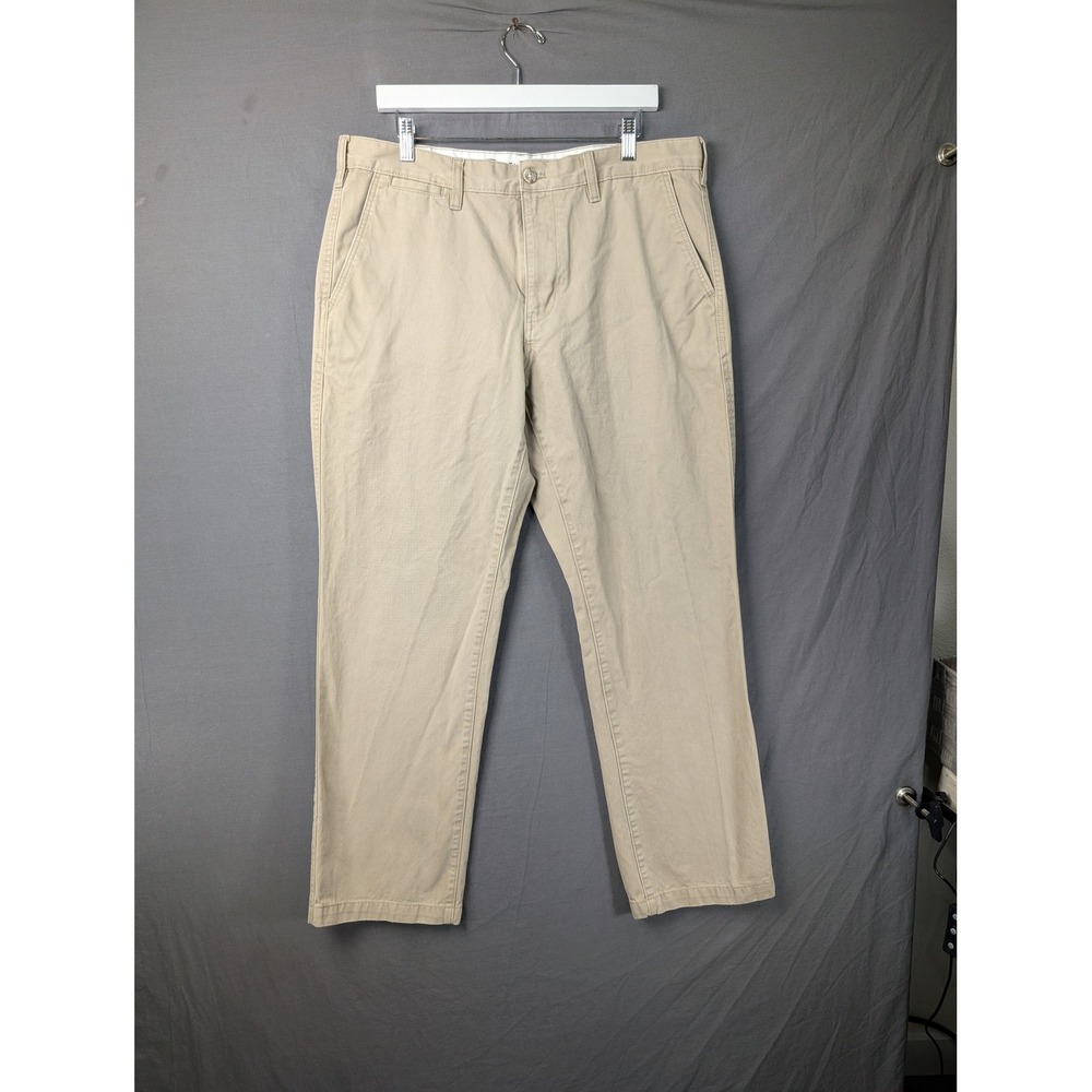 Eddie Bauer Mens Chino Pants‎ Khaki Beige Straight Leg 36x32 5322